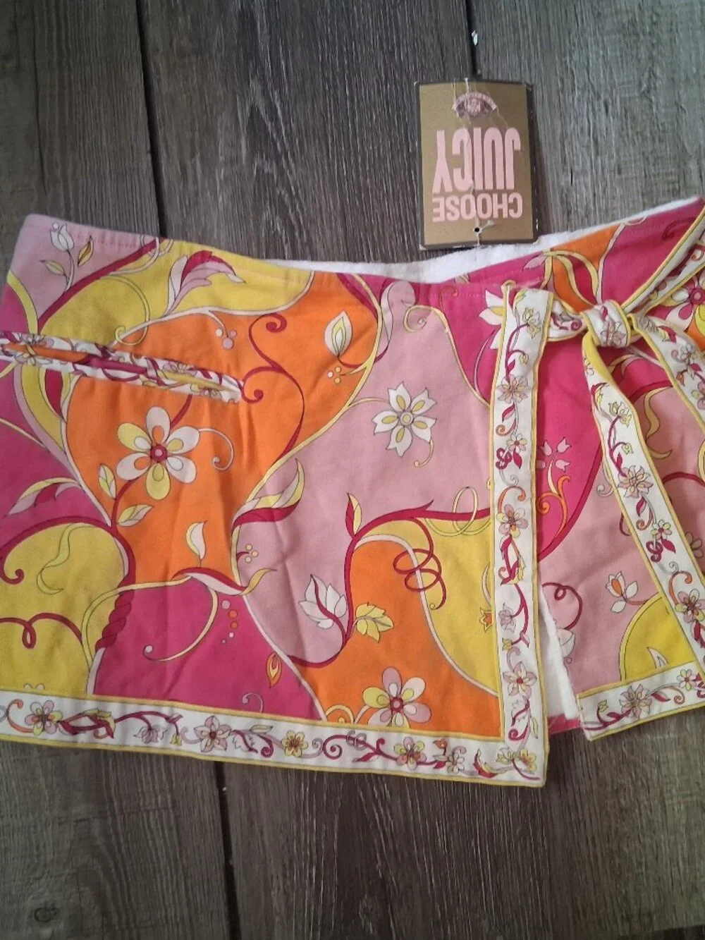 New Juicy Couture Small Terry Cover Up Skirt Vintage Y2K - Picture 1 of 7